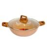 Kiam Die Casting Wok Pan With Wooden Handle 24 cm